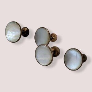 Set of 4 Antique MOP Cufflinks (Mismatch)